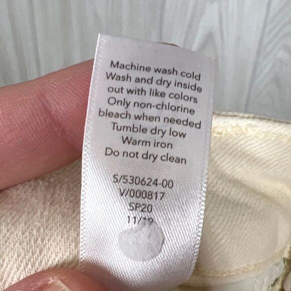 Athleta | Pale Yellow Sculptek Flex Straight Leg Ankle Jean Size 10 - Picture 10 of 11